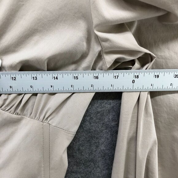 Le Blog Womens Collared Corset Shirt Blouse Long Sleeve Nude Beige Sz S Cropped - Picture 10 of 12